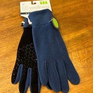 Men’s Blue Fleece Antimicrobial Gloves